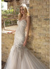 Strapless Classic Lace Tulle Wedding Dress